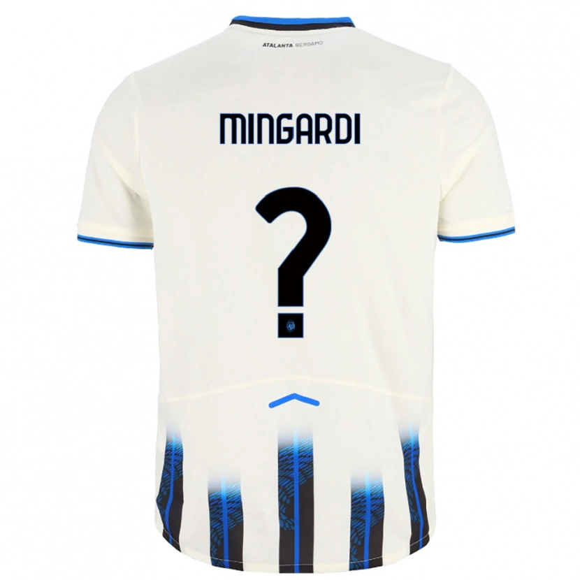 Danxen Barn Davide Mingardi #0 Vit Blå Bortatröja Matchtröjor 2025/26 Tröjor T-Tröja
