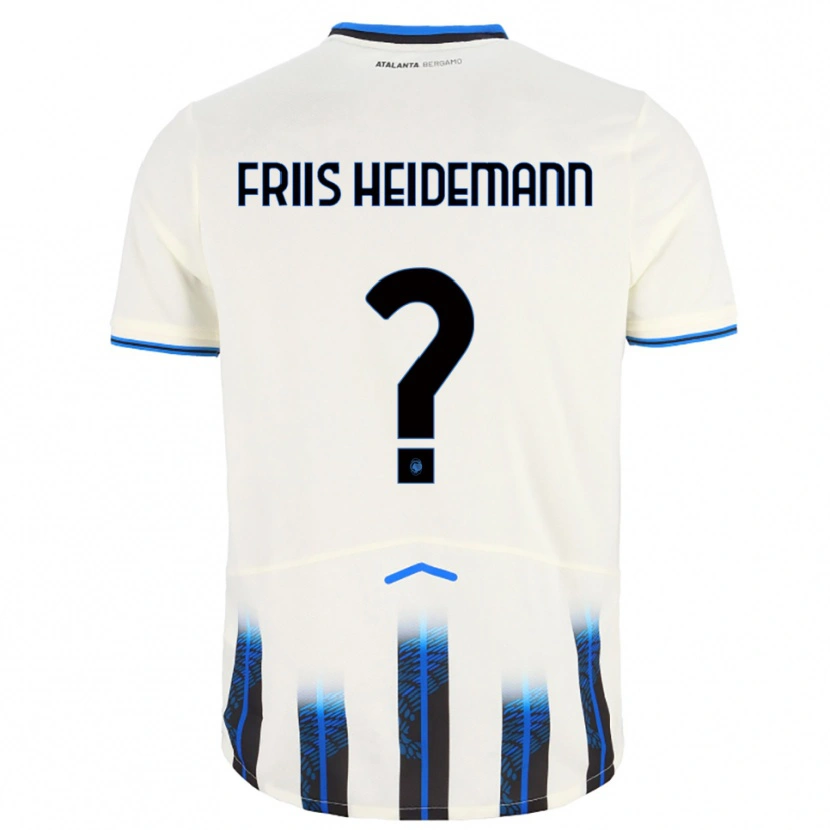 Danxen Barn Lukas Friis Heidemann #0 Vit Blå Bortatröja Matchtröjor 2025/26 Tröjor T-Tröja