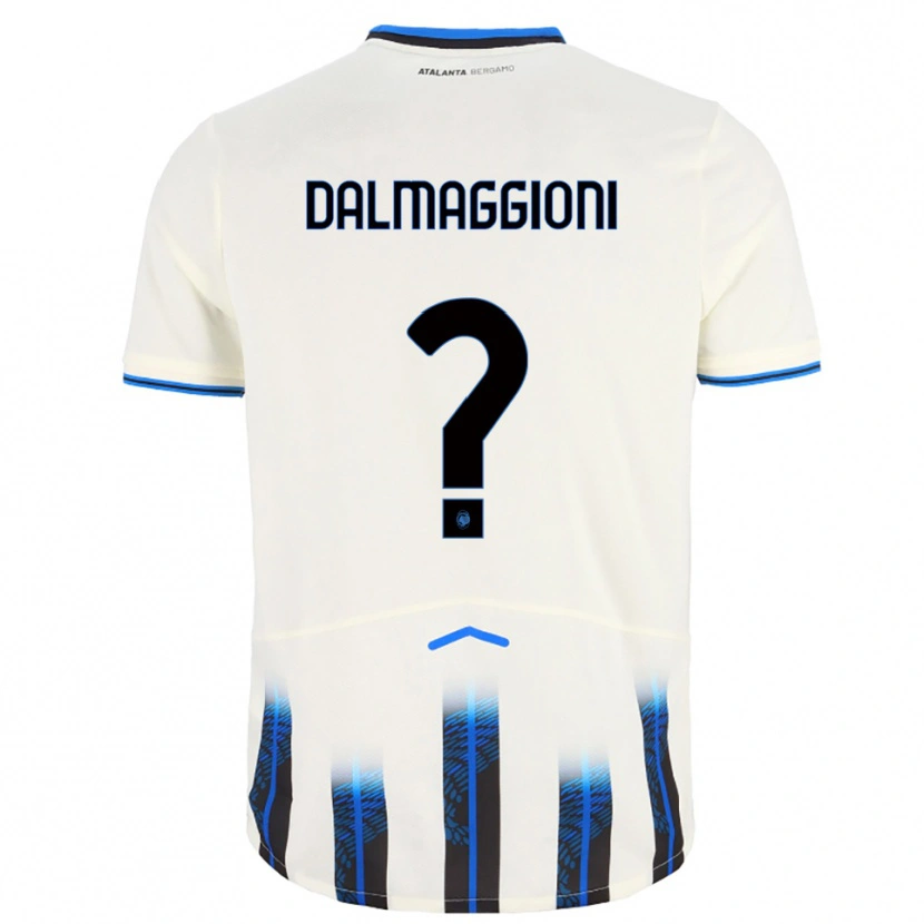 Danxen Barn Cristian Dalmaggioni #0 Vit Blå Bortatröja Matchtröjor 2025/26 Tröjor T-Tröja