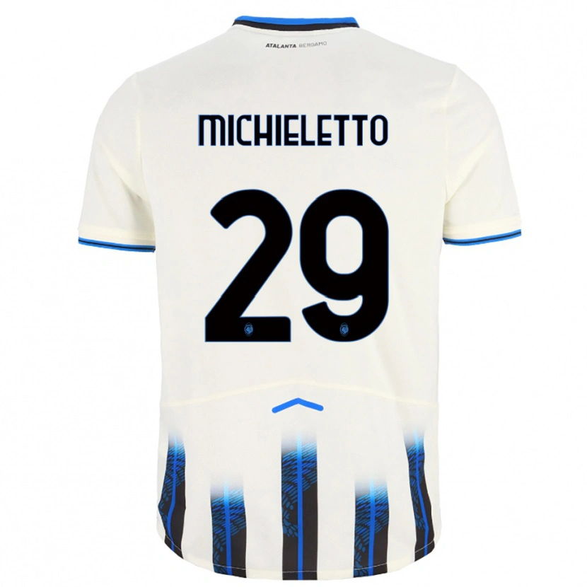 Danxen Barn Andrea Michieletto #29 Vit Blå Bortatröja Matchtröjor 2025/26 Tröjor T-Tröja