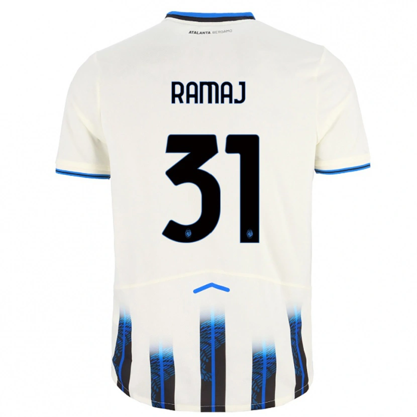 Danxen Barn Gabriel Ramaj #31 Vit Blå Bortatröja Matchtröjor 2025/26 Tröjor T-Tröja