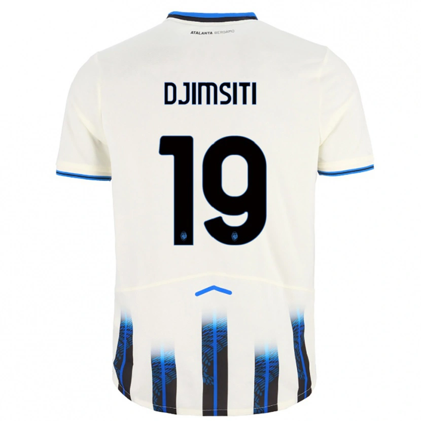 Danxen Barn Berat Djimsiti #19 Vit Blå Bortatröja Matchtröjor 2025/26 Tröjor T-Tröja