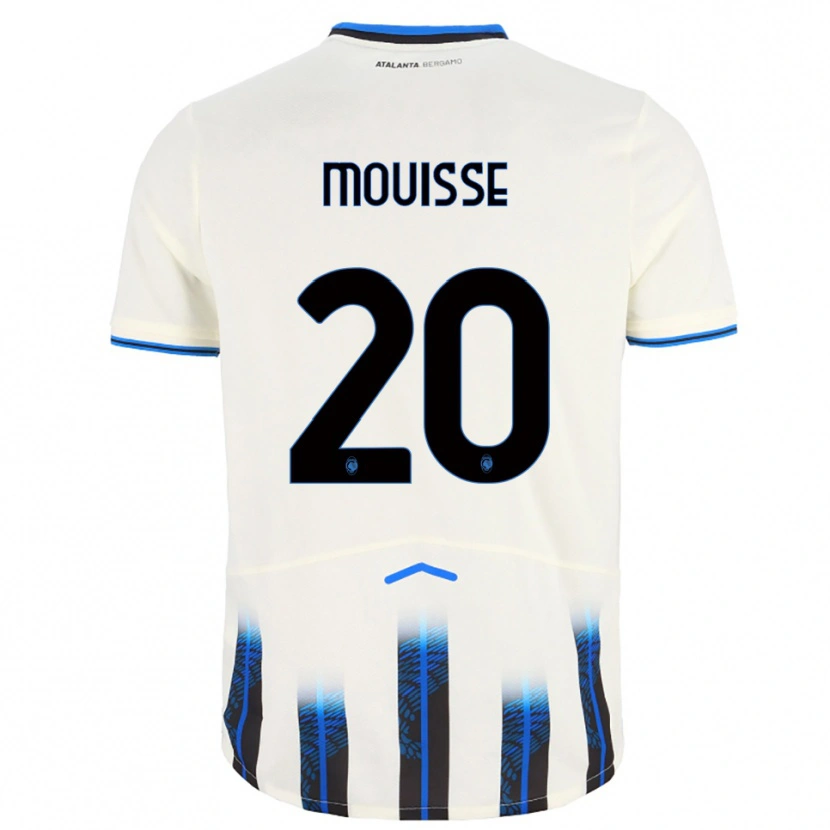 Danxen Barn Samir Mouisse #20 Vit Blå Bortatröja Matchtröjor 2025/26 Tröjor T-Tröja