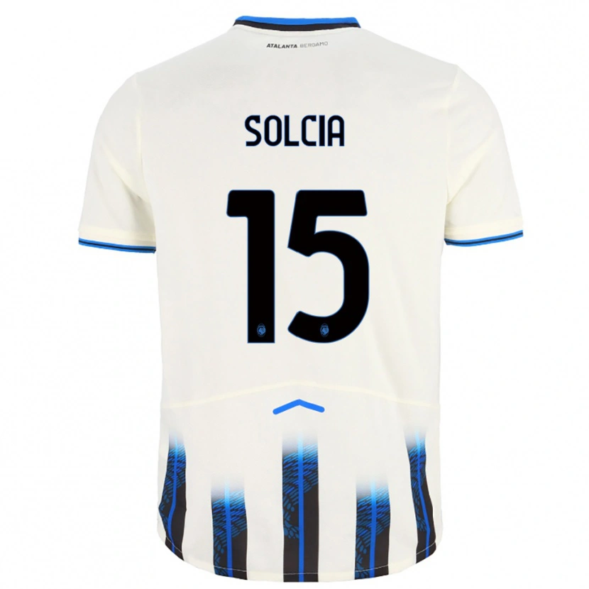 Danxen Barn Daniele Solcia #15 Vit Blå Bortatröja Matchtröjor 2025/26 Tröjor T-Tröja