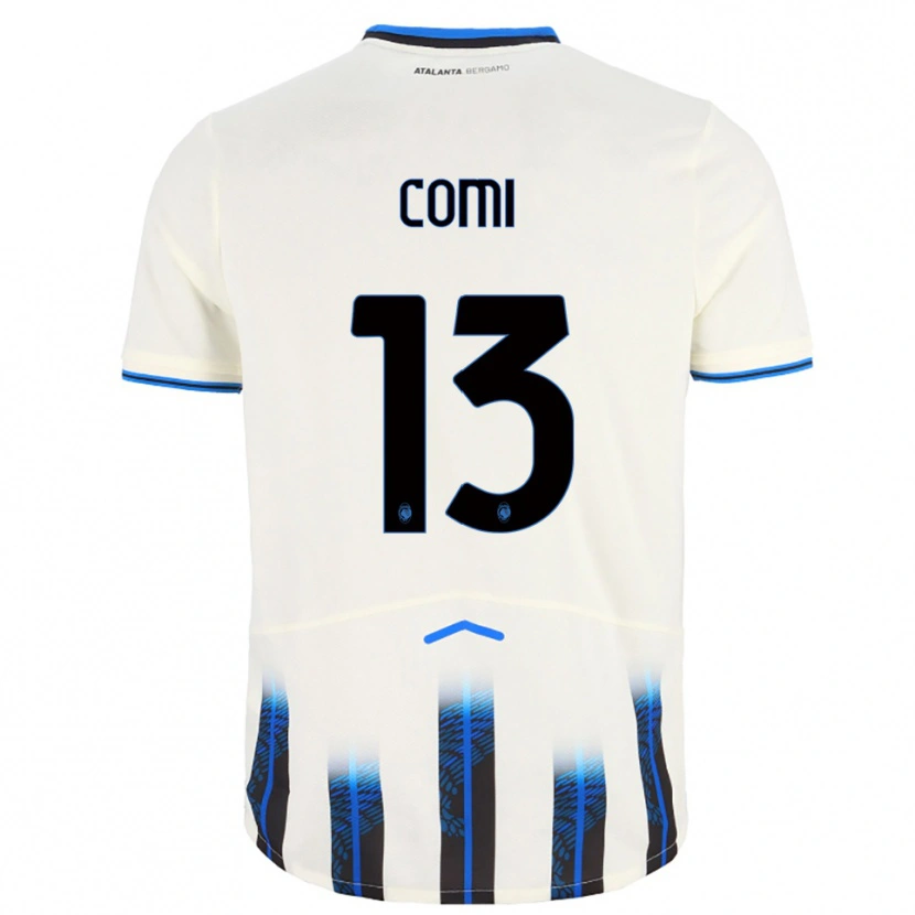 Danxen Barn Pietro Comi #13 Vit Blå Bortatröja Matchtröjor 2025/26 Tröjor T-Tröja