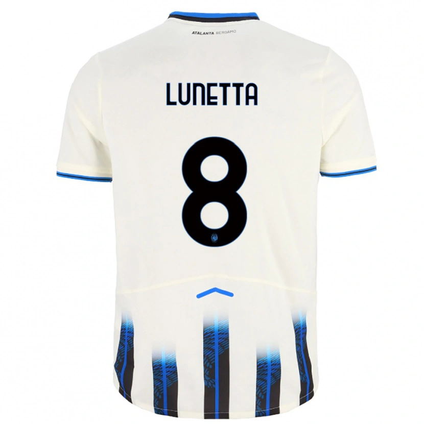 Danxen Barn Gabriel Lunetta #8 Vit Blå Bortatröja Matchtröjor 2025/26 Tröjor T-Tröja