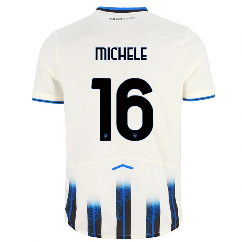 Danxen Barn Michele Rinaldi #16 Vit Blå Bortatröja Matchtröjor 2025/26 Tröjor T-Tröja