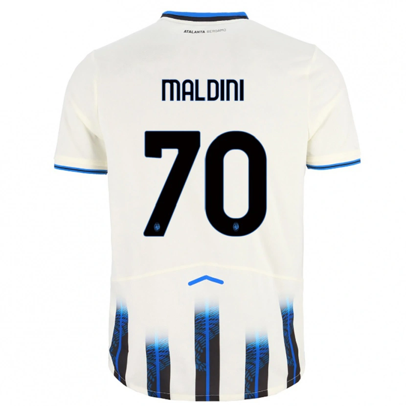Danxen Barn Daniel Maldini #70 Vit Blå Bortatröja Matchtröjor 2025/26 Tröjor T-Tröja