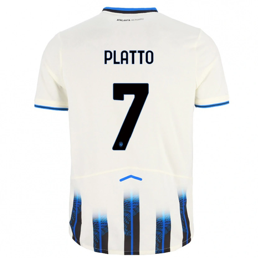 Danxen Barn Gabriele Platto #7 Vit Blå Bortatröja Matchtröjor 2025/26 Tröjor T-Tröja