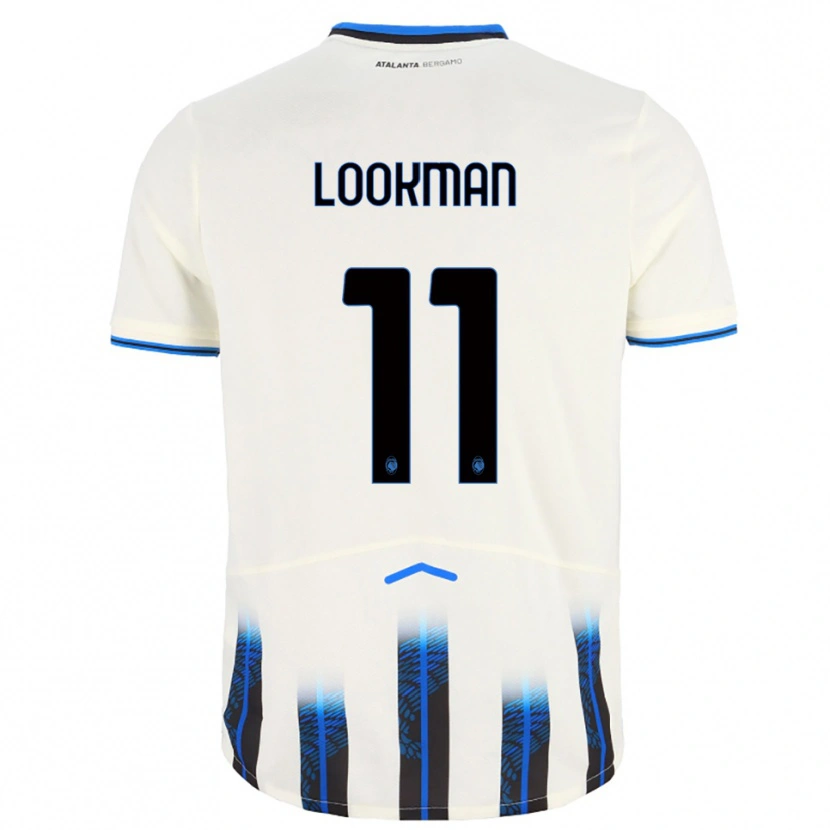 Danxen Barn Ademola Lookman #11 Vit Blå Bortatröja Matchtröjor 2025/26 Tröjor T-Tröja