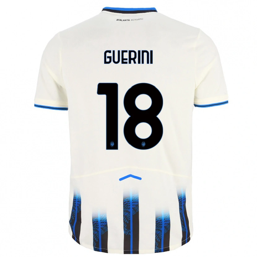 Danxen Barn Alessio Guerini #18 Vit Blå Bortatröja Matchtröjor 2025/26 Tröjor T-Tröja