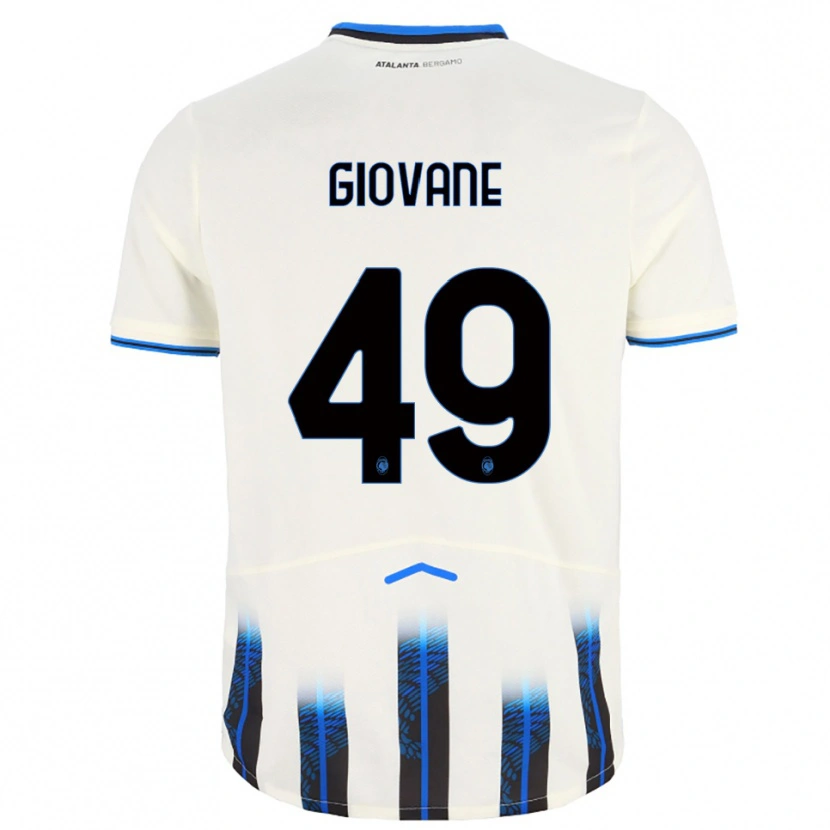 Danxen Barn Samuel Giovane #49 Vit Blå Bortatröja Matchtröjor 2025/26 Tröjor T-Tröja