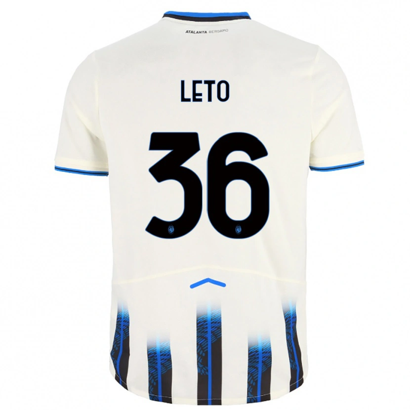 Danxen Barn Manuel Leto #36 Vit Blå Bortatröja Matchtröjor 2025/26 Tröjor T-Tröja