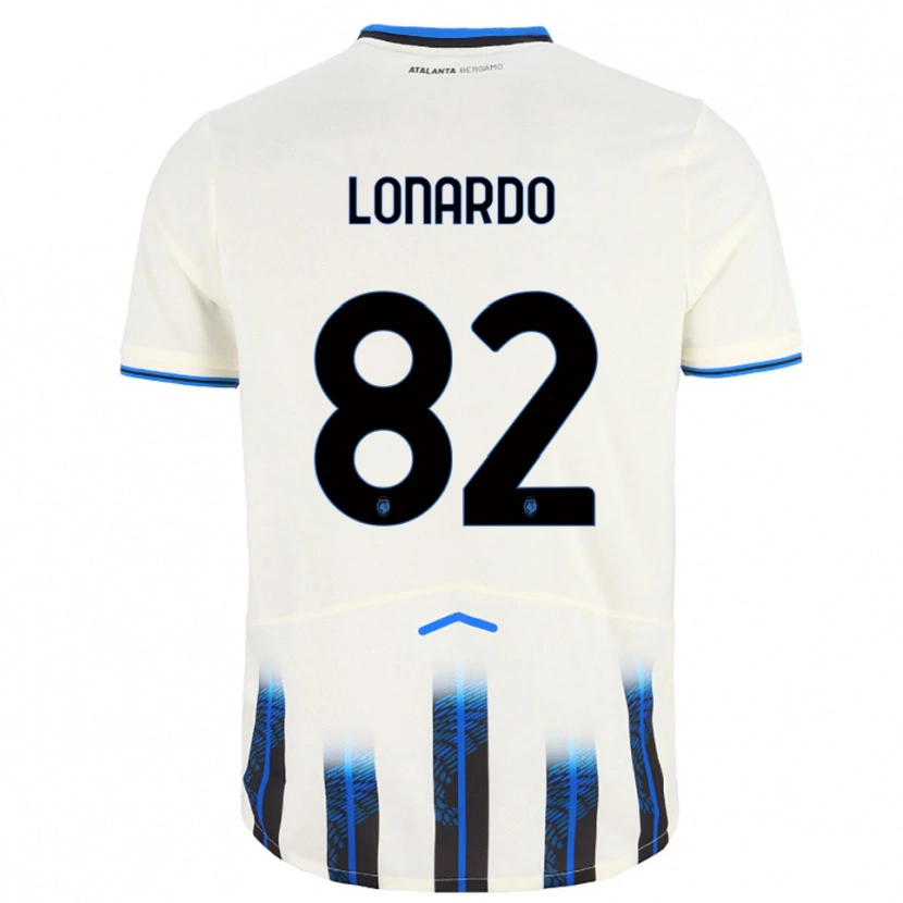Danxen Barn Edoardo Lonardo #82 Vit Blå Bortatröja Matchtröjor 2025/26 Tröjor T-Tröja