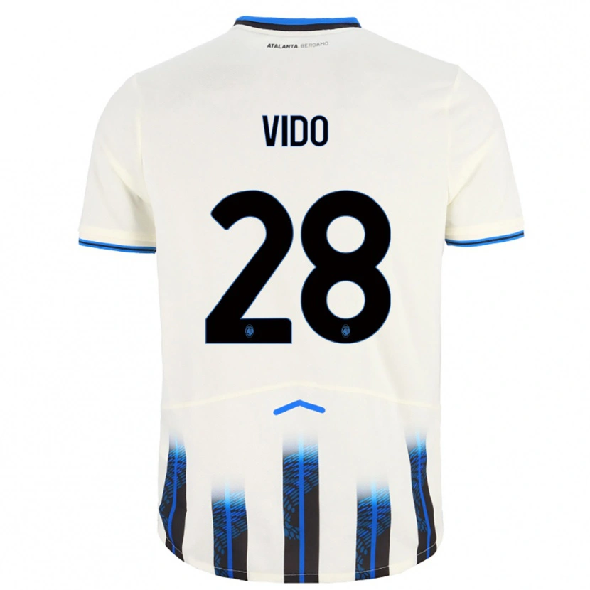 Danxen Barn Luca Vido #28 Vit Blå Bortatröja Matchtröjor 2025/26 Tröjor T-Tröja