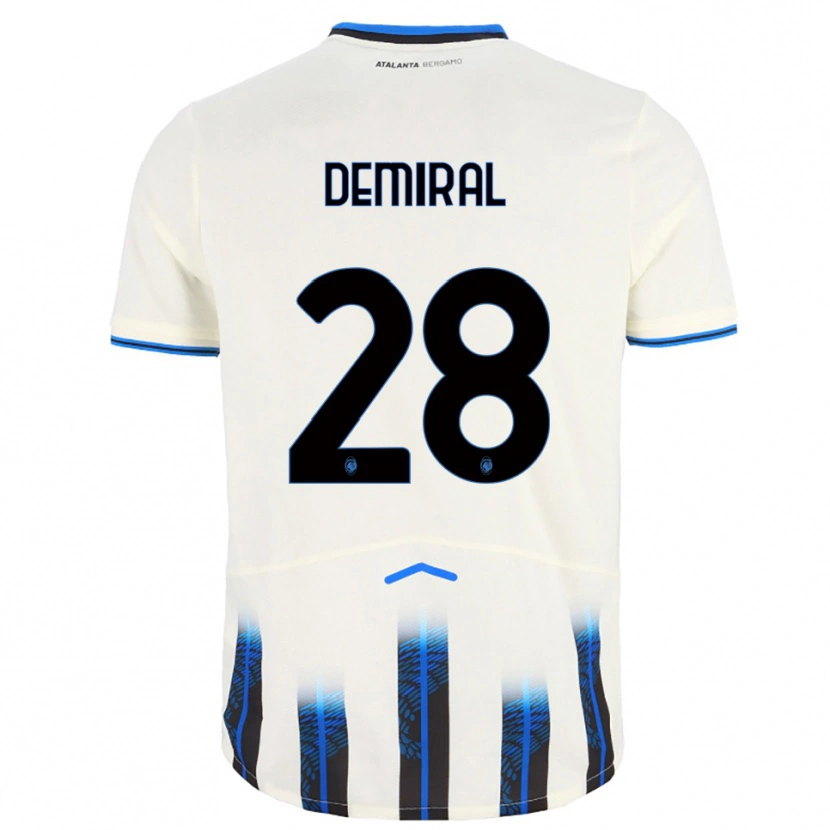 Danxen Barn Merih Demiral #28 Vit Blå Bortatröja Matchtröjor 2025/26 Tröjor T-Tröja