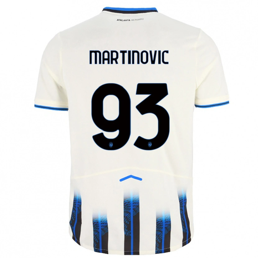 Danxen Barn Melania Martinovic #93 Vit Blå Bortatröja Matchtröjor 2025/26 Tröjor T-Tröja