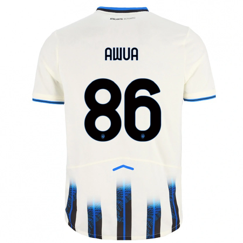 Danxen Barn Theophilus Awua #86 Vit Blå Bortatröja Matchtröjor 2025/26 Tröjor T-Tröja