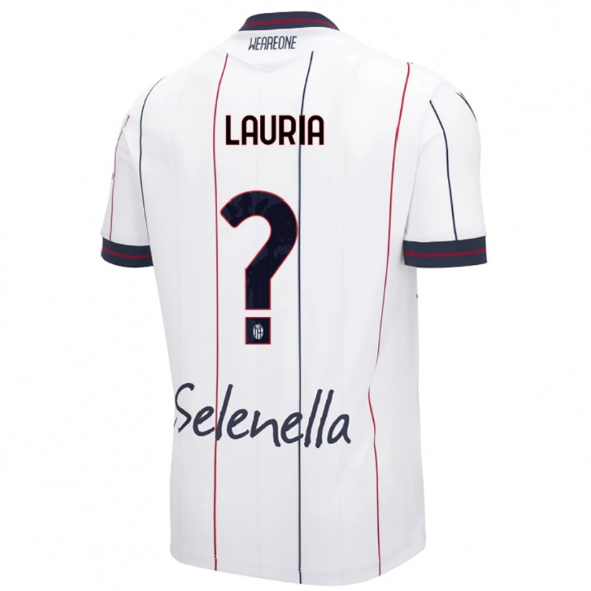 Danxen Barn Nicole Lauria #0 Vit Kungsblå Bortatröja Matchtröjor 2025/26 Tröjor T-Tröja