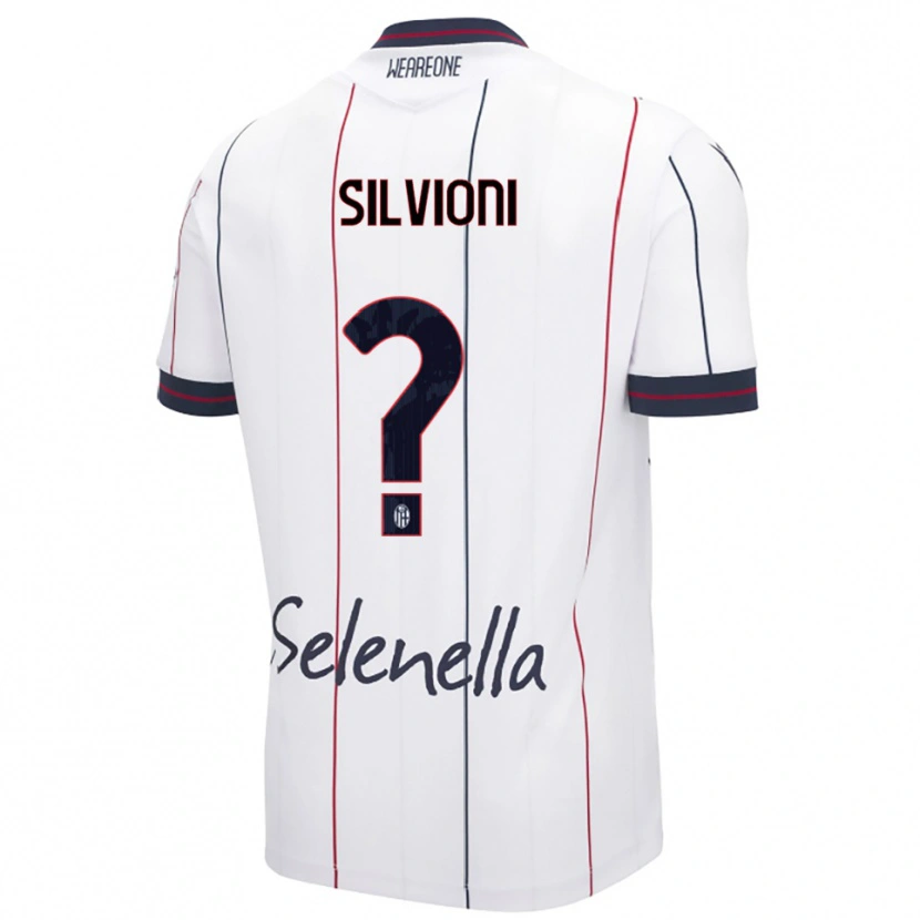 Danxen Barn Ludovica Silvioni #0 Vit Kungsblå Bortatröja Matchtröjor 2025/26 Tröjor T-Tröja