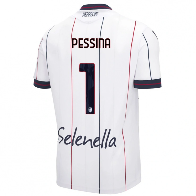 Danxen Barn Massimo Pessina #1 Vit Kungsblå Bortatröja Matchtröjor 2025/26 Tröjor T-Tröja