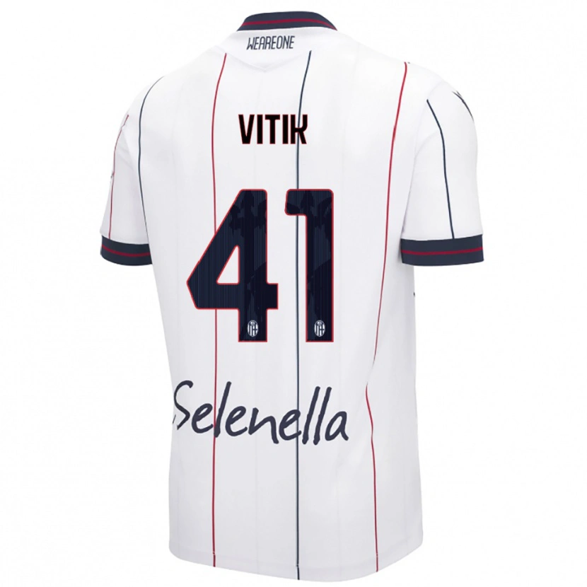 Danxen Barn Martin Vitík #41 Vit Kungsblå Bortatröja Matchtröjor 2025/26 Tröjor T-Tröja