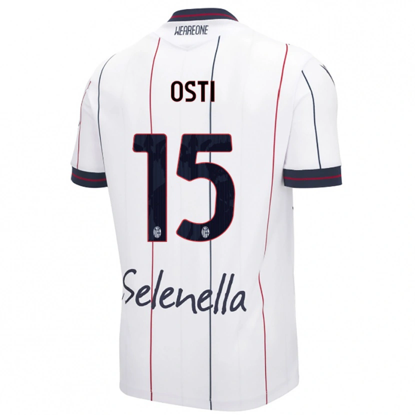 Danxen Barn Gabriele Osti #15 Vit Kungsblå Bortatröja Matchtröjor 2025/26 Tröjor T-Tröja
