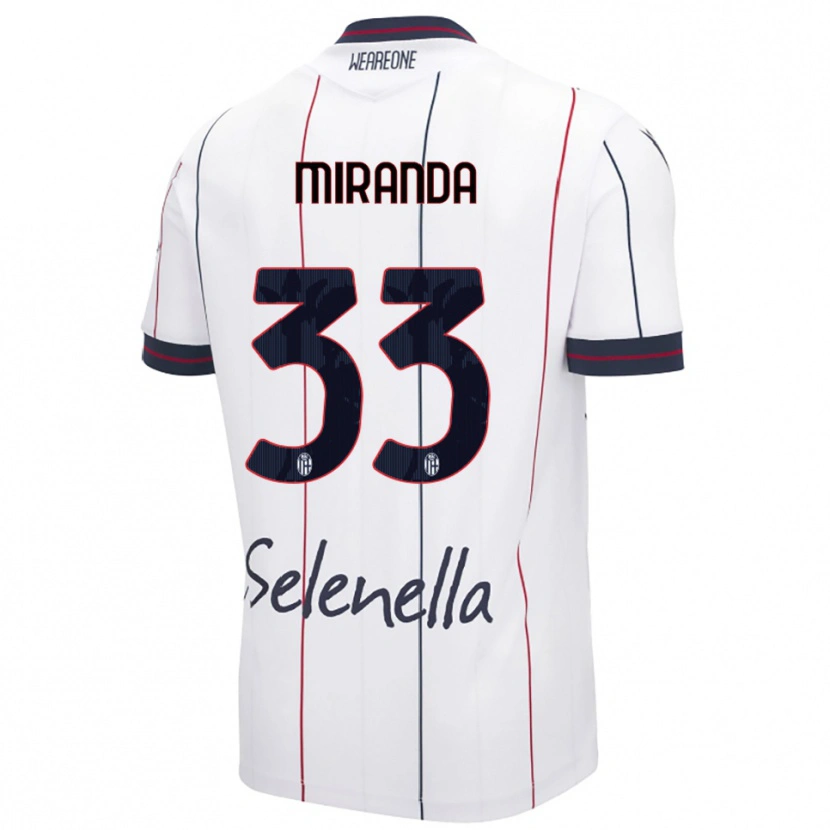 Danxen Barn Juan Miranda #33 Vit Kungsblå Bortatröja Matchtröjor 2025/26 Tröjor T-Tröja