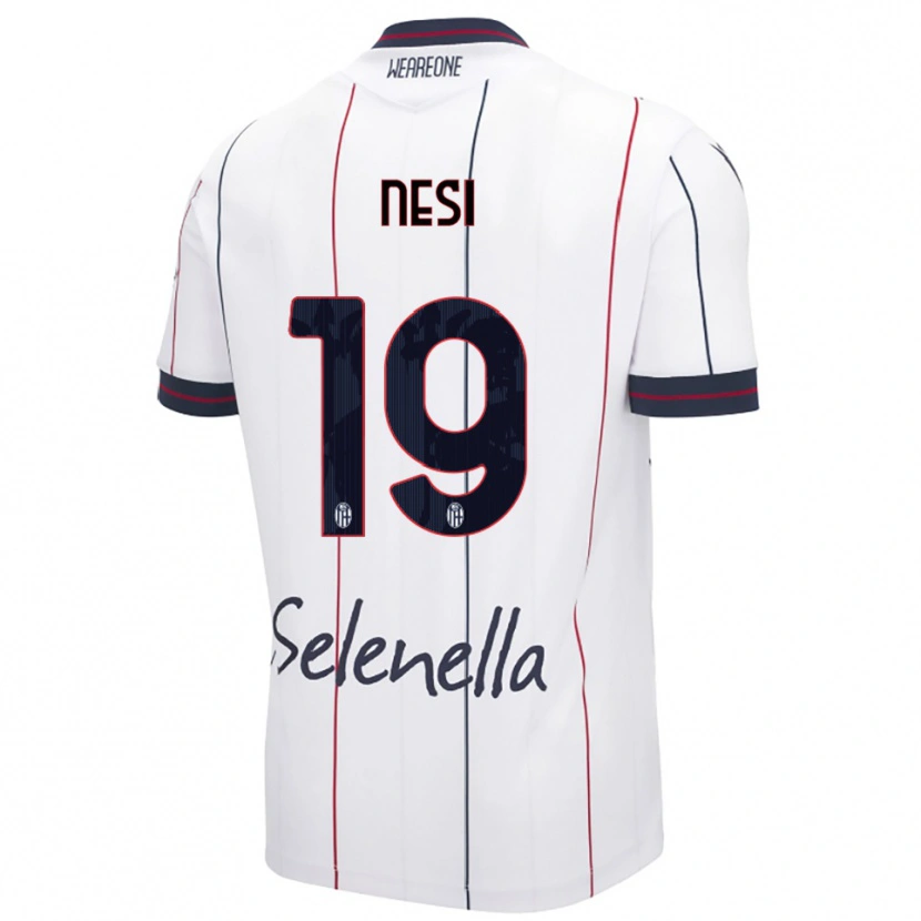 Danxen Barn Luca Nesi #19 Vit Kungsblå Bortatröja Matchtröjor 2025/26 Tröjor T-Tröja