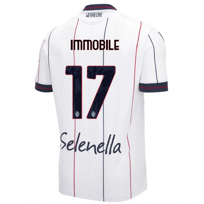 Danxen Barn Ciro Immobile #17 Vit Kungsblå Bortatröja Matchtröjor 2025/26 Tröjor T-Tröja