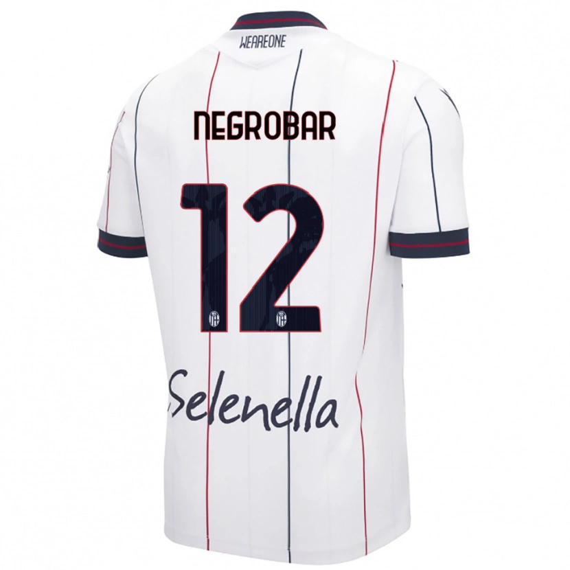 Danxen Barn Lucas Negrobar #12 Vit Kungsblå Bortatröja Matchtröjor 2025/26 Tröjor T-Tröja