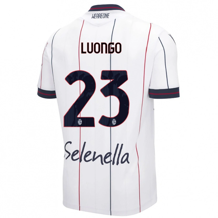 Danxen Barn Francesco Luongo #23 Vit Kungsblå Bortatröja Matchtröjor 2025/26 Tröjor T-Tröja