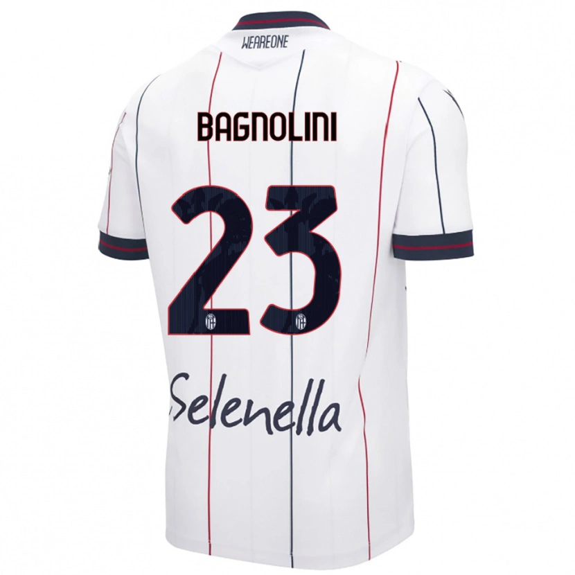 Danxen Barn Nicola Bagnolini #23 Vit Kungsblå Bortatröja Matchtröjor 2025/26 Tröjor T-Tröja