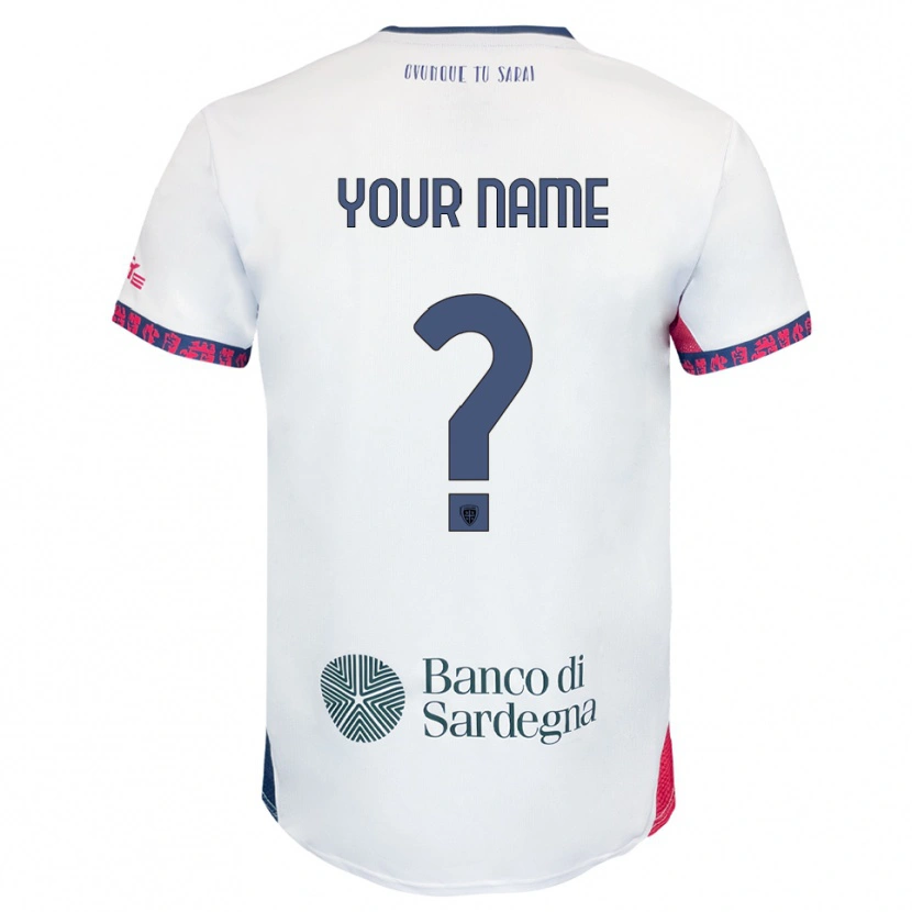 Danxen Barn Ditt Namn #0 Vit Marinblå Röd Bortatröja Matchtröjor 2025/26 Tröjor T-Tröja