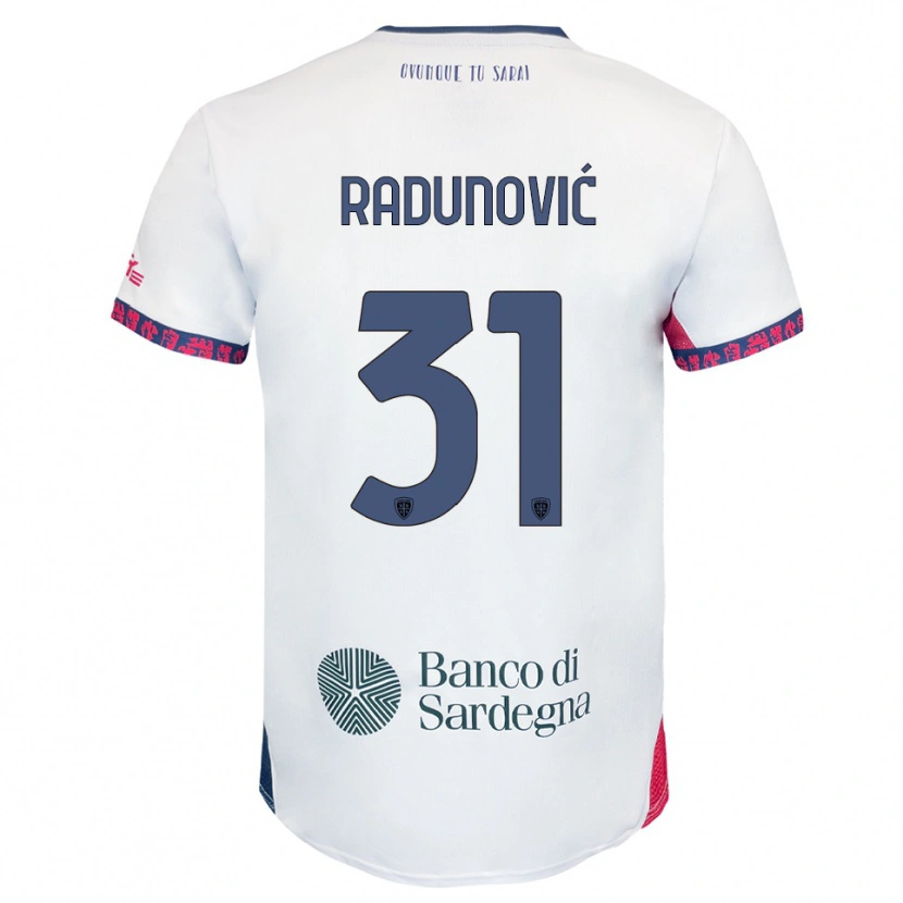 Danxen Barn Boris Radunović #31 Vit Marinblå Röd Bortatröja Matchtröjor 2025/26 Tröjor T-Tröja