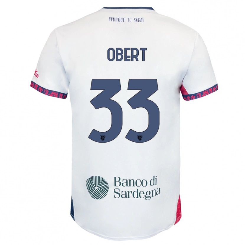 Danxen Barn Adam Obert #33 Vit Marinblå Röd Bortatröja Matchtröjor 2025/26 Tröjor T-Tröja
