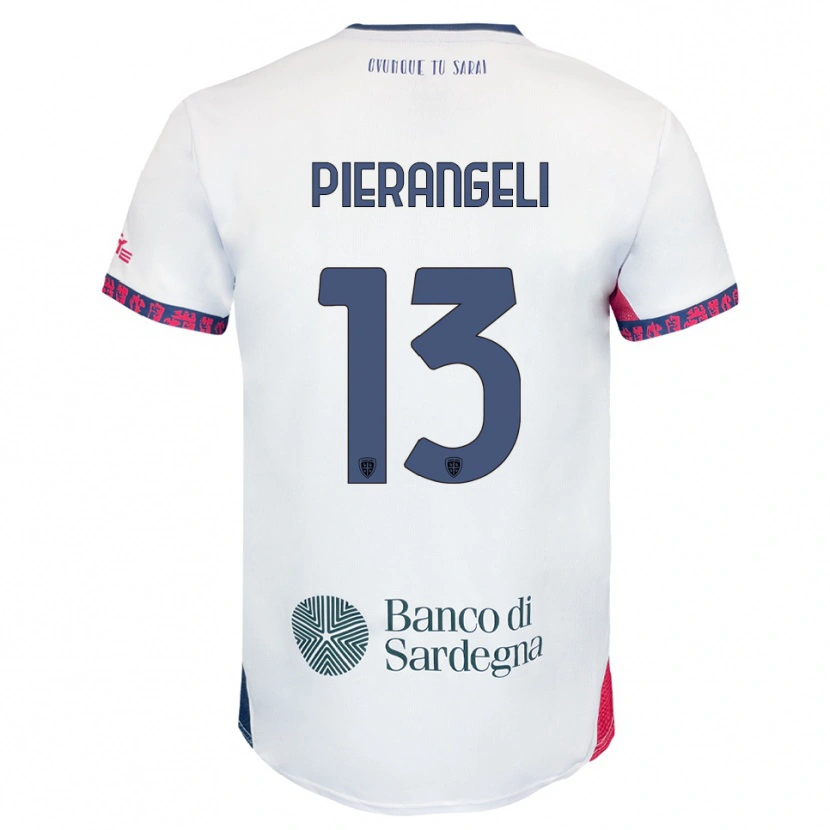 Danxen Barn Luis Pierangeli #13 Vit Marinblå Röd Bortatröja Matchtröjor 2025/26 Tröjor T-Tröja