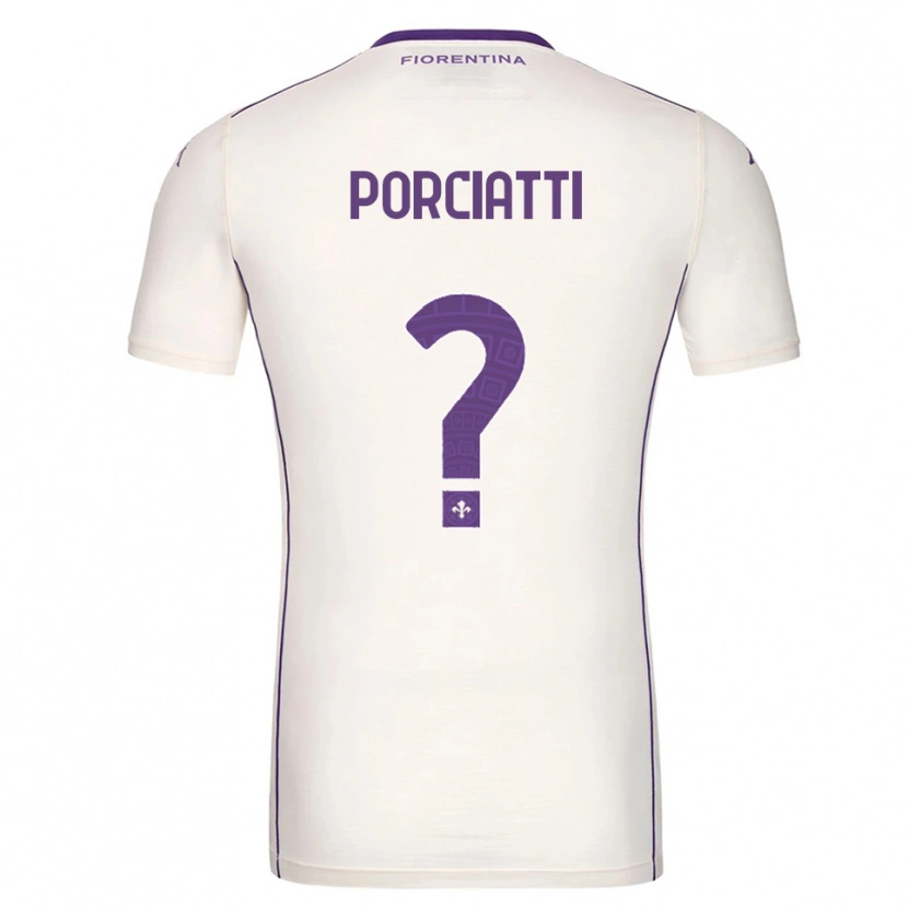 Danxen Barn Filippo Porciatti #0 Vit Lila Röd Bortatröja Matchtröjor 2025/26 Tröjor T-Tröja