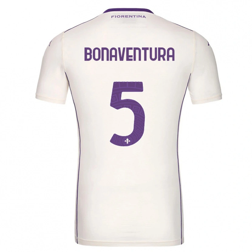 Danxen Barn Giacomo Bonaventura #5 Vit Lila Röd Bortatröja Matchtröjor 2025/26 Tröjor T-Tröja