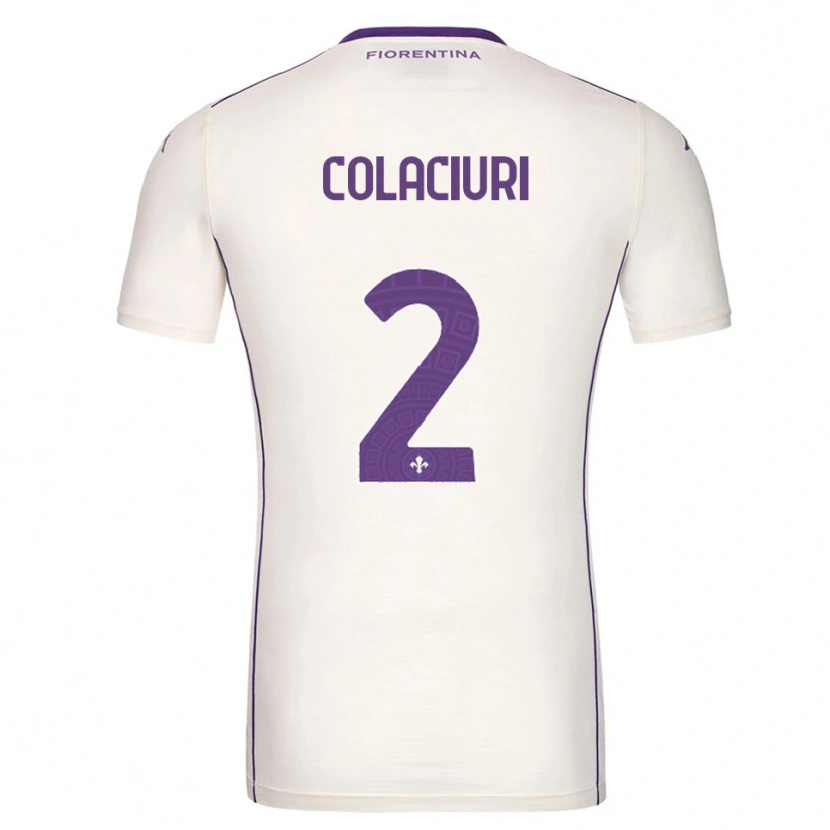Danxen Barn Gabriele Colaciuri #2 Vit Lila Röd Bortatröja Matchtröjor 2025/26 Tröjor T-Tröja