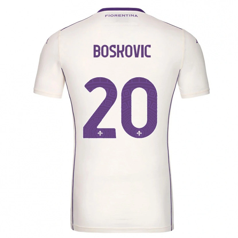 Danxen Barn Matko Boskovic #20 Vit Lila Röd Bortatröja Matchtröjor 2025/26 Tröjor T-Tröja