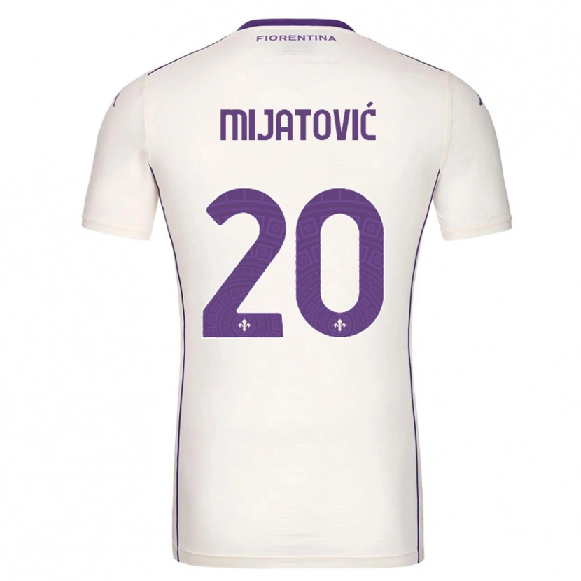 Danxen Barn Milica Mijatović #20 Vit Lila Röd Bortatröja Matchtröjor 2025/26 Tröjor T-Tröja