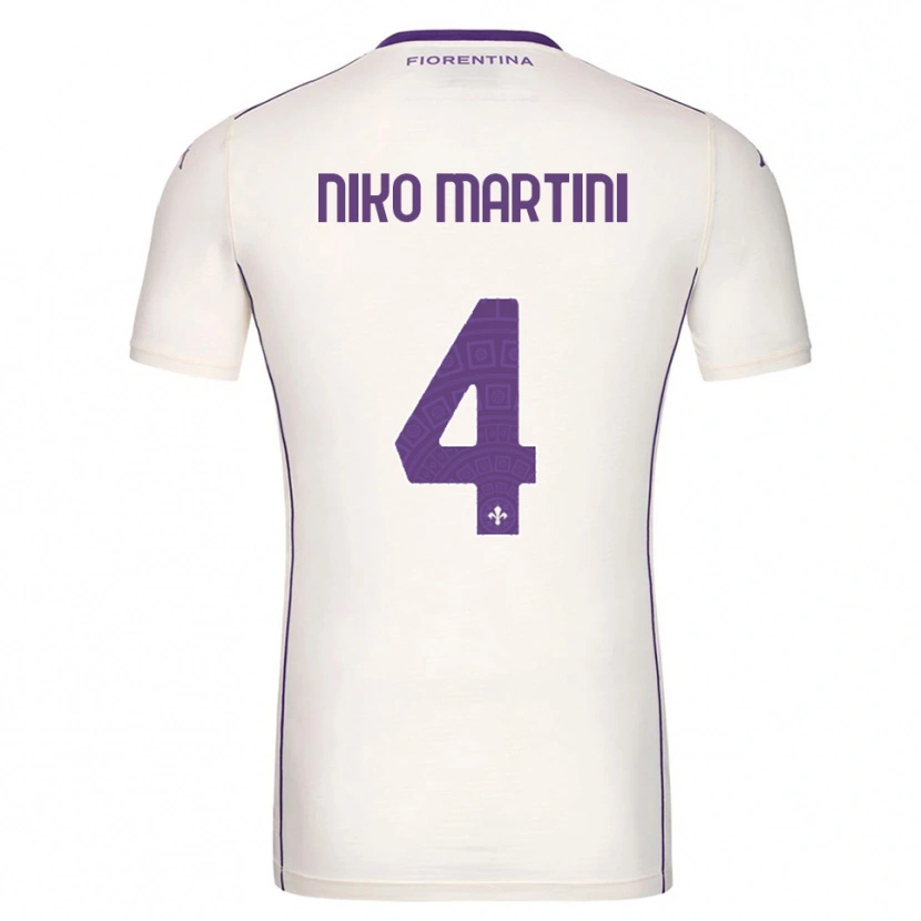 Danxen Barn Niko Martini #4 Vit Lila Röd Bortatröja Matchtröjor 2025/26 Tröjor T-Tröja