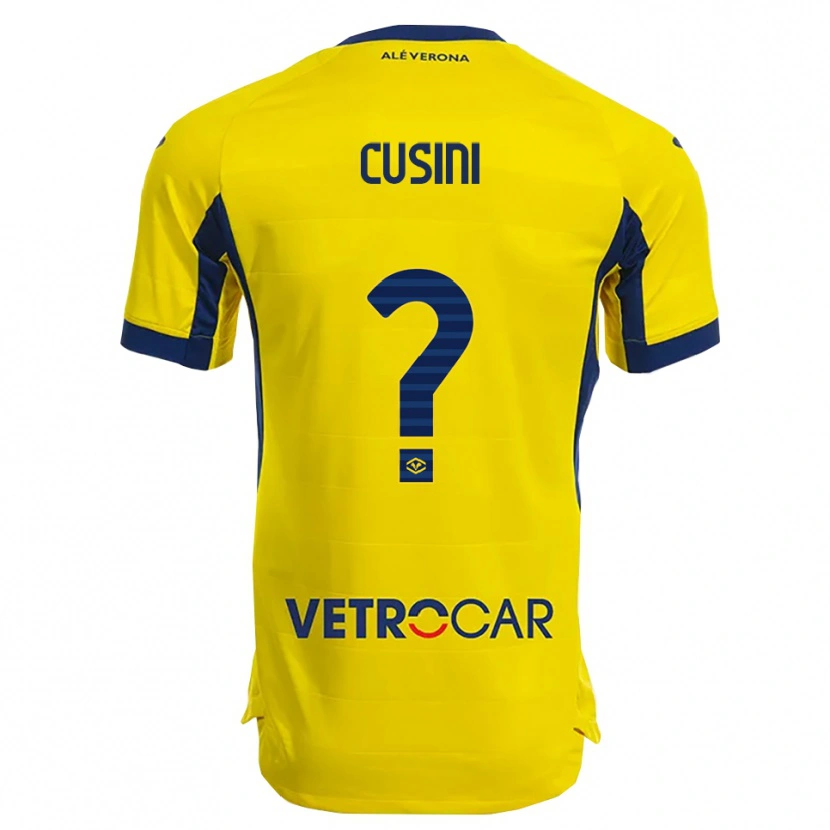 Danxen Barn Christian Cusini #0 Gul Marinblå Bortatröja Matchtröjor 2025/26 Tröjor T-Tröja
