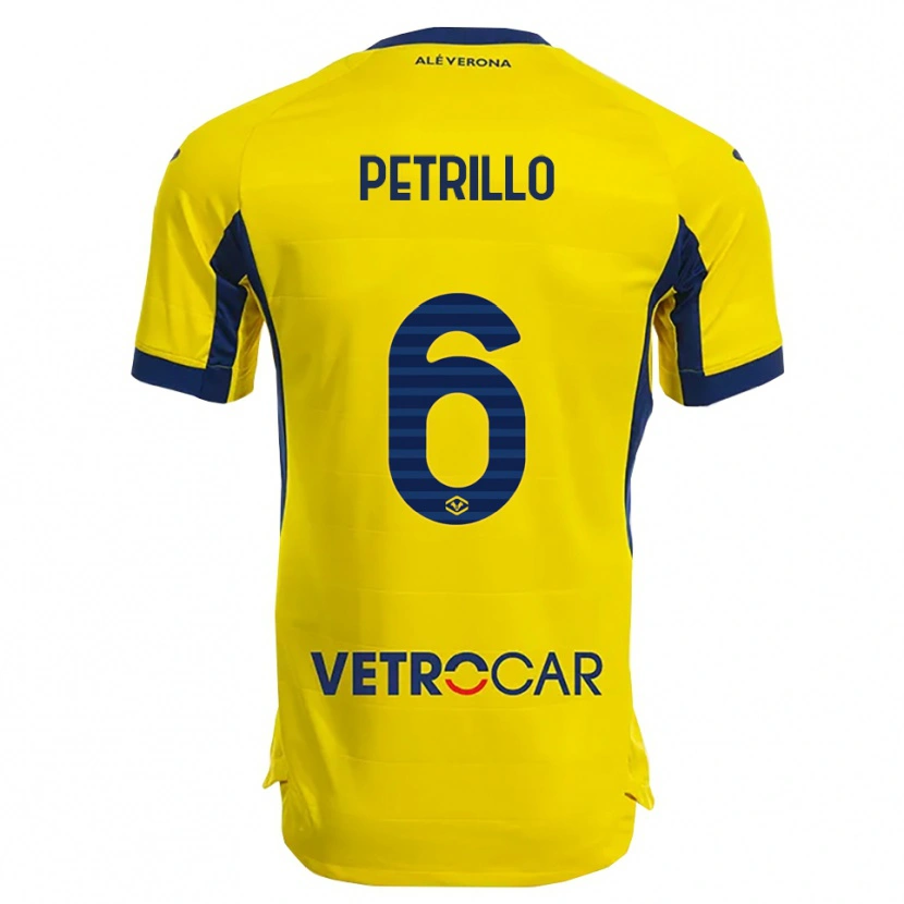 Danxen Barn Mary Clare Petrillo #6 Gul Marinblå Bortatröja Matchtröjor 2025/26 Tröjor T-Tröja
