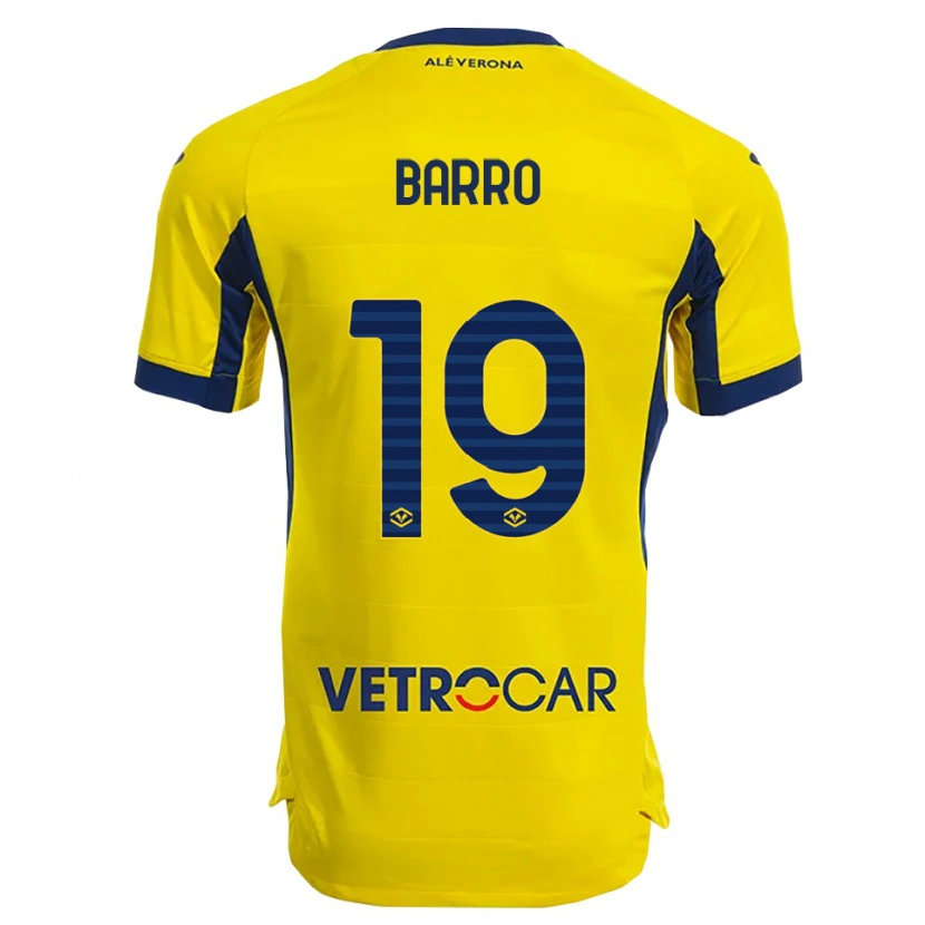 Danxen Barn Chiara Barro #19 Gul Marinblå Bortatröja Matchtröjor 2025/26 Tröjor T-Tröja
