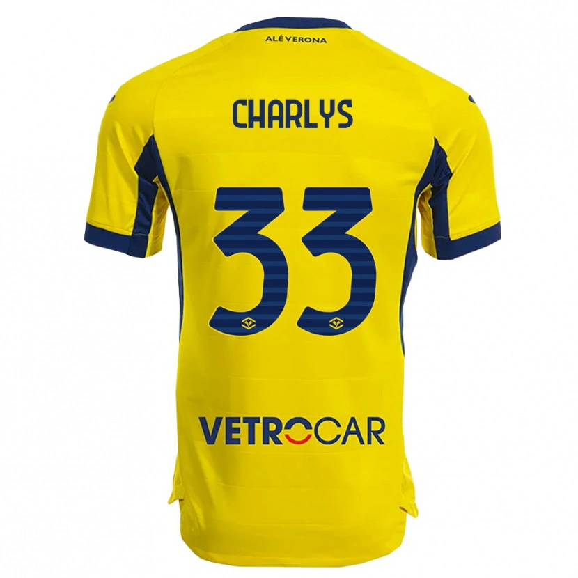 Danxen Barn Charlys #33 Gul Marinblå Bortatröja Matchtröjor 2025/26 Tröjor T-Tröja