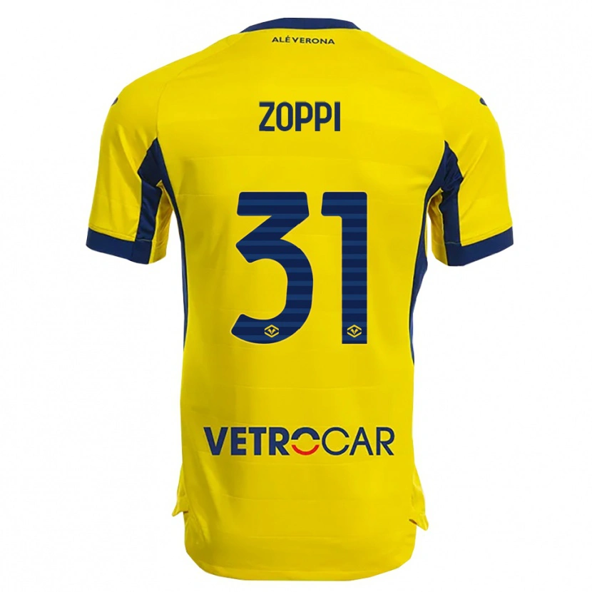 Danxen Barn Sofia Zoppi #31 Gul Marinblå Bortatröja Matchtröjor 2025/26 Tröjor T-Tröja