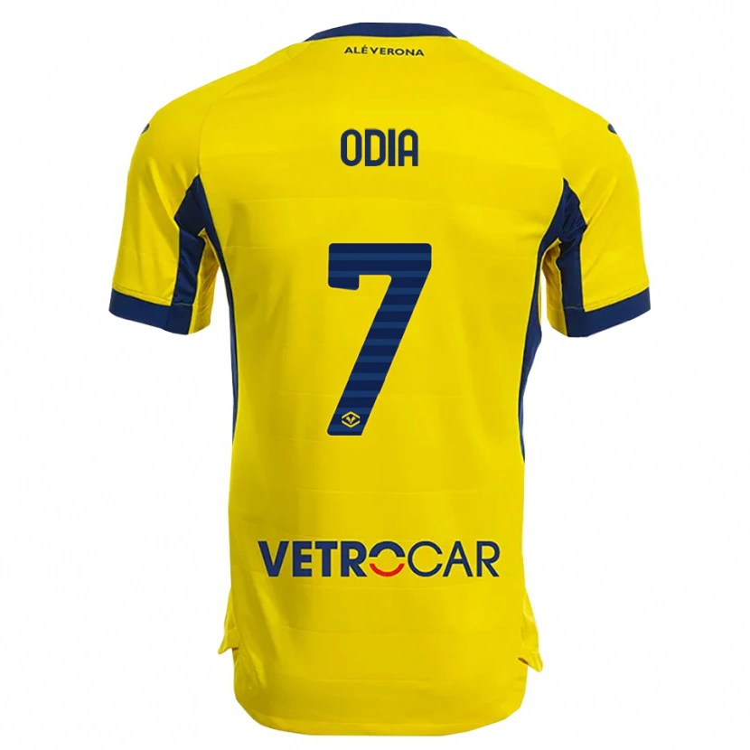 Danxen Barn David Odia #7 Gul Marinblå Bortatröja Matchtröjor 2025/26 Tröjor T-Tröja