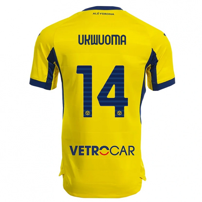 Danxen Barn Bright Ukwuoma #14 Gul Marinblå Bortatröja Matchtröjor 2025/26 Tröjor T-Tröja